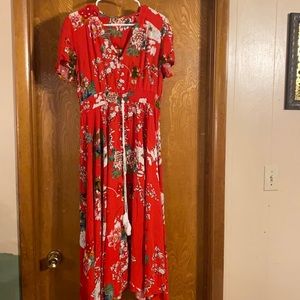 Beautiful red dress-long length